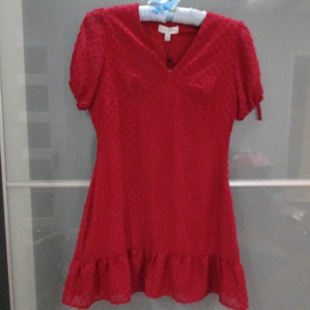 Koko + Mason V-Neck Embroidered Short Sleeve Dress